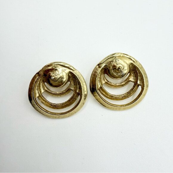 Vintage Gold Plated Faux Pearl Earrings - Picture 4 of 5